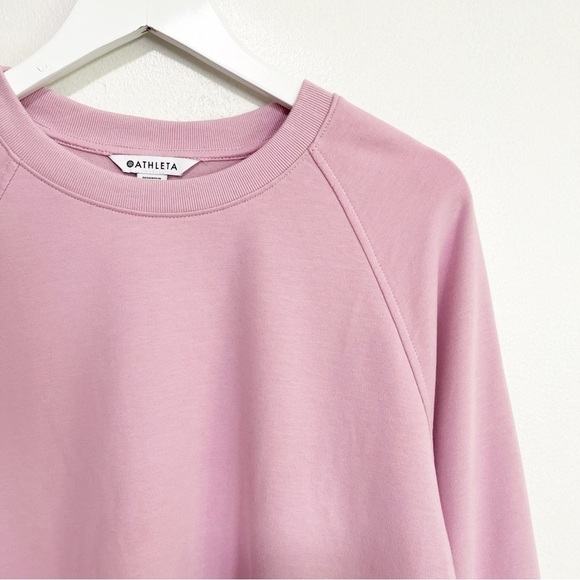 BOGO! Athleta Retroterry 3/4 Sleeve Sweatshirt 2024 Pink Small - Picture 5 of 11